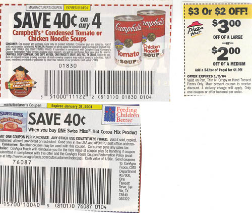 Some coupon examples