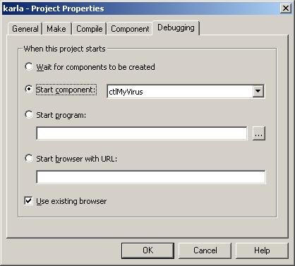 Debugging tab