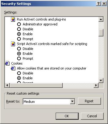 More custom level security settings
