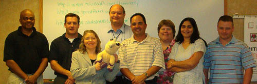 Skippy helps the OPPD 1013 class with their new forms
